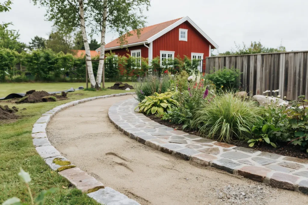 s anl gger du en h llbar g ng i tr dg rden val av underlag bredd och material f r svenska villatomter