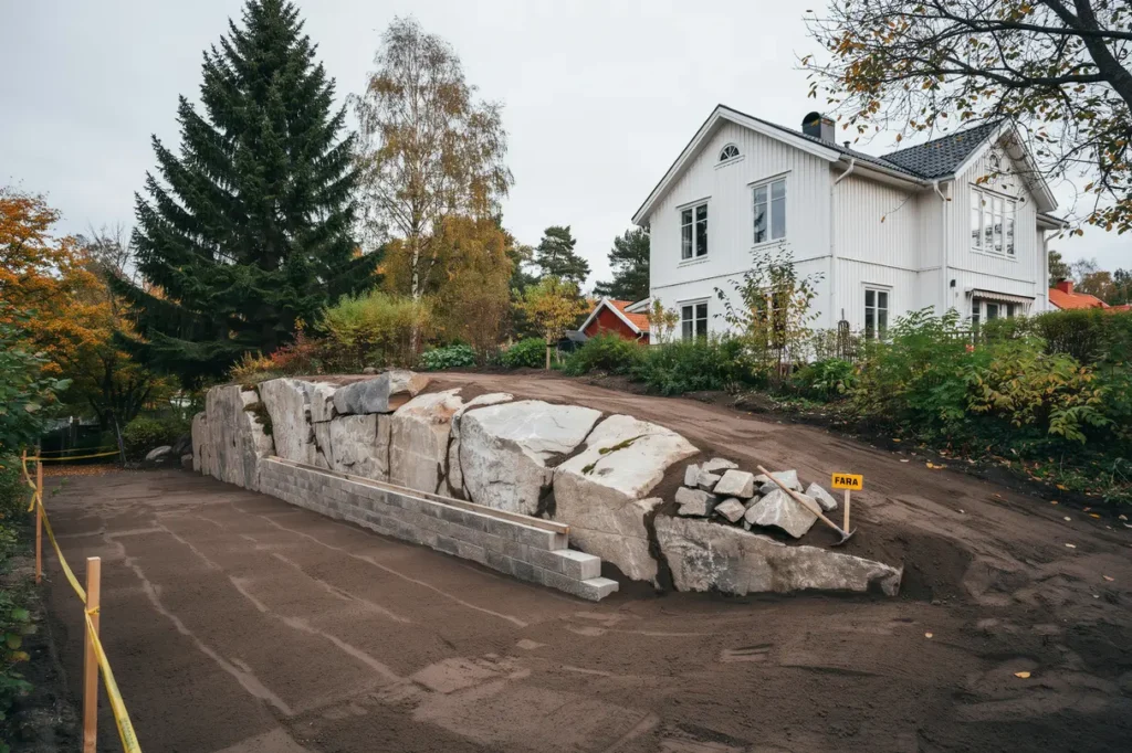 stenspr ckning och bergspr ngning f r st dmur i limhamn malm